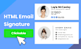 Make email signature html clickable for email gmail outlook apple in 2 ...