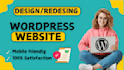 design and redesign your wordpress website for business or portfolio