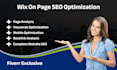 do perfect wix SEO and on page SEM optimization for wix website