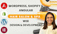 hair saloon website developed and design