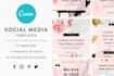 do custom canva designs for social media posts for you needs