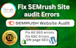 provide SEO audit report and fix semrush site audit  errors