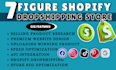 build 7 figure shopify dropshipping store, shopify website or shopify store