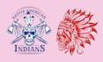 make american indian chief skull logo with illustration design