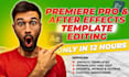 edit adobe after effects, premiere pro template and mogrt in 12 hours