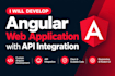 develop a angular web application with API integration