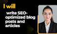 write SEO optimized articles and blog posts