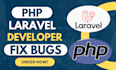 develop PHP laravel website and php script fix expert, php laravel bugs