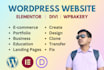 create, design, clone wordpress websites, elementor landing pages