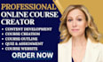 create online course content, course curriculum, lesson plans, elearning course