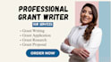 write grant writing, grant research, grant application, proposal, business plan