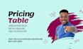design a creative pricing table and comparison chart for your website