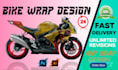 create professional racing motorcycle, bike and streetbike wrap design