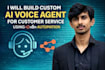 build  custom ai voice agent for customer service using n8n automation