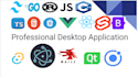 create desktop applications with tauri, qt, electronjs,ionic