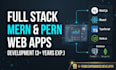 build full stack mern or pern web application in react next js typescript nodejs