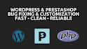 fix bugs and customize your wordpress or prestashop website