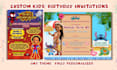 design kids birthday invitations in any disney or cartoon theme