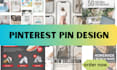 do pinterest pin design and SEO optimized for boost traffic