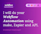 do your webflow cms automation using zapier make and apis