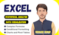 do excel data analysis, statistical data analysis and data visualization