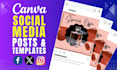 create canva social media posts, ads and canva templates