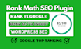 fully set up rank math SEO plugin with 90 plus score