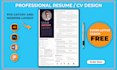 design professional resume, CV in just 6 hrs