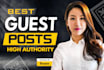 create manual high quality guest post seo backlinks