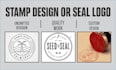 design a digital rubber stamp, wax seal, or seal logo in 2 hours