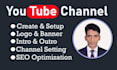 create and setup youtube channel with logo banner