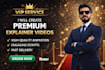 creat best custom 2d aimated explainer video or white board  animated videos