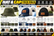 create hat and cap techpack, bucket hat, trucker hat, beanie hat and flat sketch