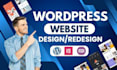 build responsive wordpress website design, redesign web and website development