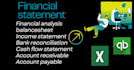 prepare financial statemnet,income statement,balance sheet,cash flow statemnt