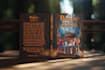 create 3d book mockup design with matching backgrounds for promotions