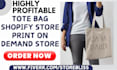 tote bag shopify store print on demand backpack handbag store suitcase website
