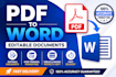 convert PDF to editable word and professionally format your documents