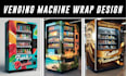 create professional vending machine wrap design