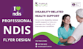 design professional ndis service flyer ndis brochure ndis poster design ngo logo