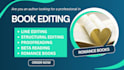proofread, format, line edit, your fantasy romance book, fiction novel, memoir
