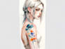draw watercolor tattoo design