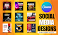 design pro social media posts and canva pro templates