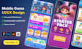 design the attractive games UI UX for mobile games