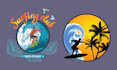 do beach, skull, surfing, shark, and mascot logo