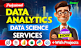do data science, statistical, data analytics projects with report