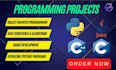 write code,scripts,assignments in python java c cpp sql,programming projects