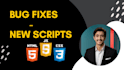 fix bugs in HTML, CSS, js, react and create new files