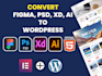 convert figma to wordpress website and figma to elementor