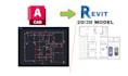 convert 2d cad drawing to revit 2d and 3d model